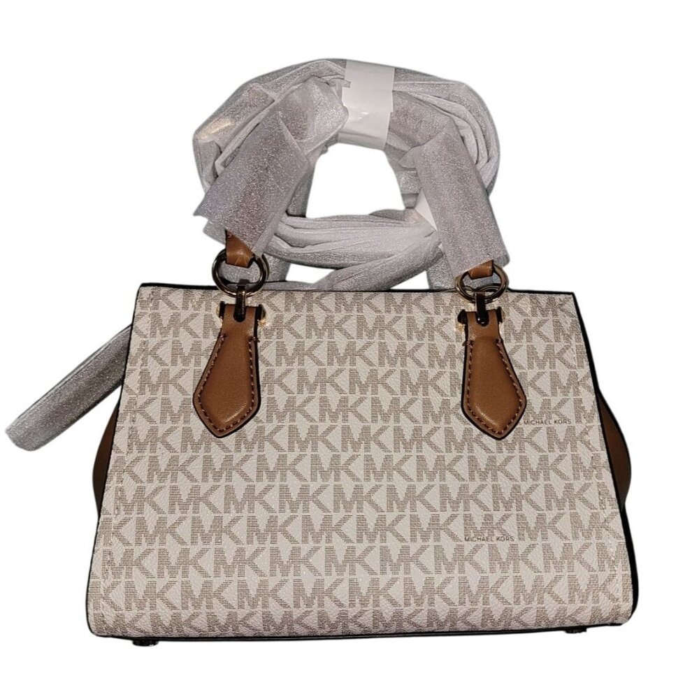Michael Kors Marilyn Small Crossbody Bag Vanilla Acorn - Picture 2 of 9
